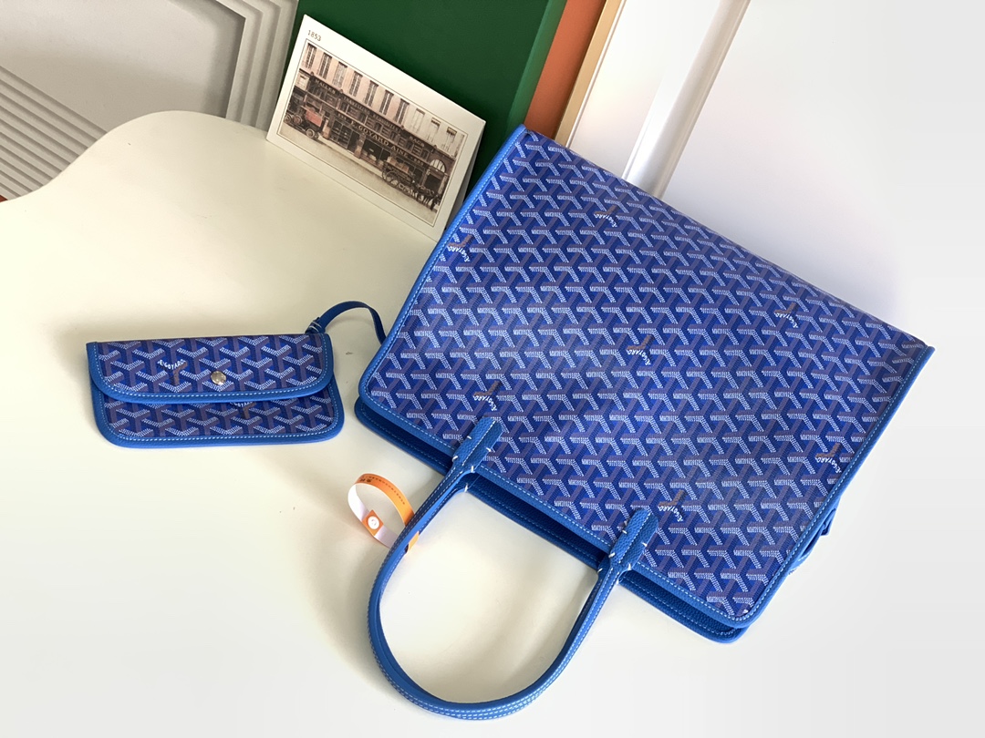 最高級ゴヤールスーパーコピー ゴヤールトートバッグコピー アーディPM バッグ スカイブルー HARDY2PMLTY10CG10P レザー シルバー金具 - 画像 (2)