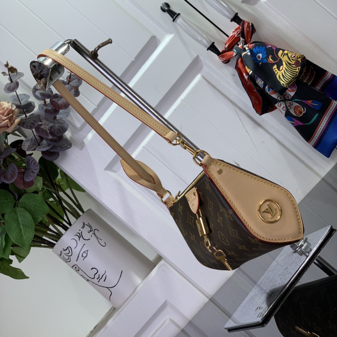 最高級ルイヴィトンスーパーコピー ルイヴィトンバッグコピー ポシェット・ティレット MINI ダークブラウン M47123 モノグラム・キャンバス ゴールド金具 - 画像 (9)