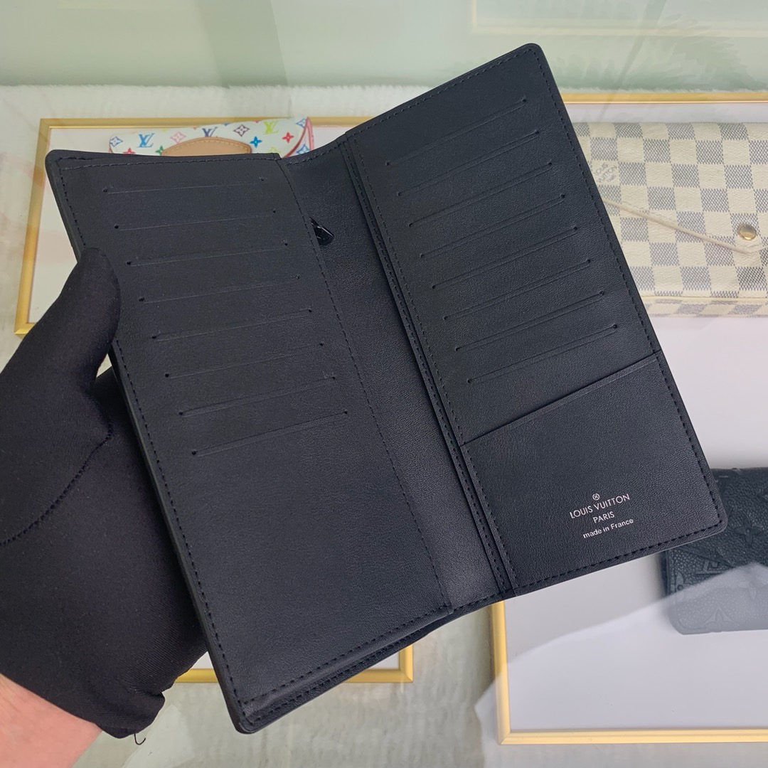 最高級ルイヴィトンスーパーコピー ルイヴィトン財布コピー ポルトフォイユ・ブラザ ブラック M62900 モノグラム・シャドウ レザー シルバー金具 - 画像 (6)