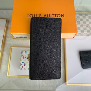 最高級ルイヴィトンスーパーコピー ルイヴィトン財布コピー ポルトフォイユ・ブラザ ブラック M31079 タイガレザー シルバー金具
