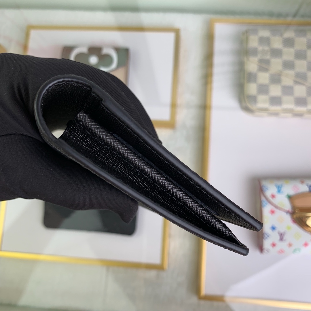 最高級ルイヴィトンスーパーコピー ルイヴィトン財布コピー ポルトフォイユ・ブラザ ブラック N62665 ダミエ・グラフィット キャンバス シルバー金具 - 画像 (7)