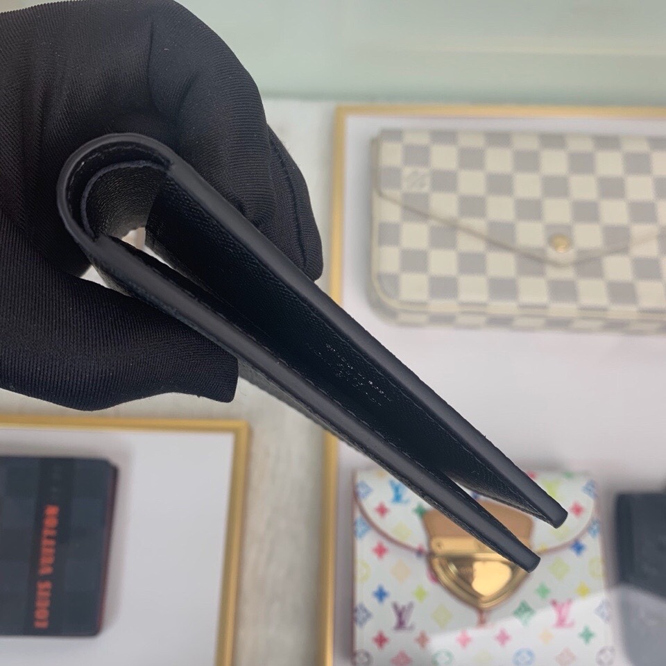 最高級ルイヴィトンスーパーコピー ルイヴィトン財布コピー ポルトフォイユ・スレンダー ブラック N63261 グレインカーフレザー - 画像 (7)