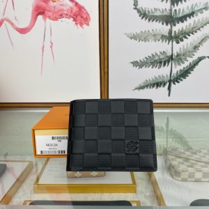 最高級ルイヴィトンスーパーコピー ルイヴィトン財布コピー ポルトフォイユ・ミュルティプル ブラック N63124 ダミエ・アンフィニ レザー
