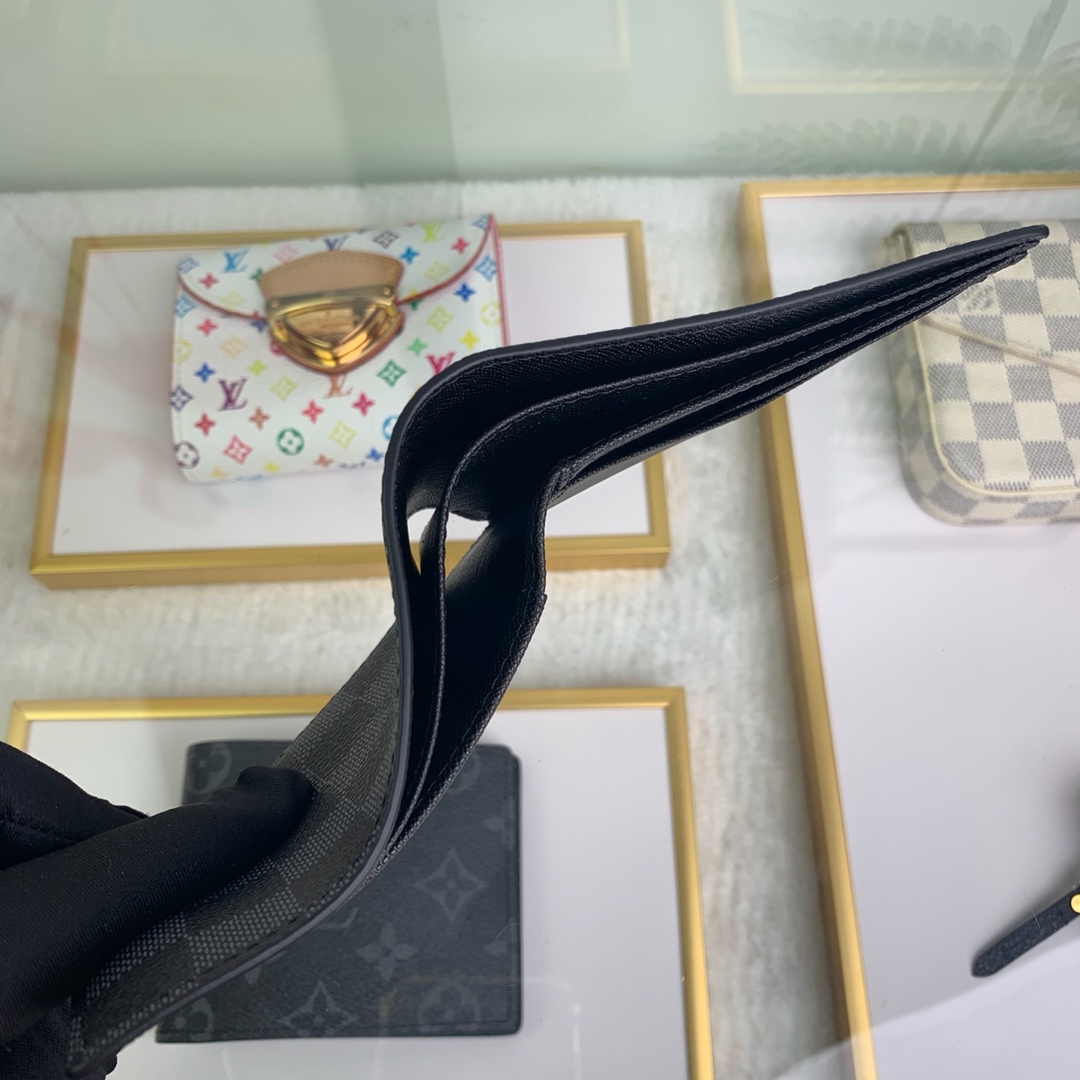 最高級ルイヴィトンスーパーコピー ルイヴィトン財布コピー ポルトフォイユ・ミュルティプル ブラック N62663 ダミエ・グラフィット キャンバス - 画像 (4)