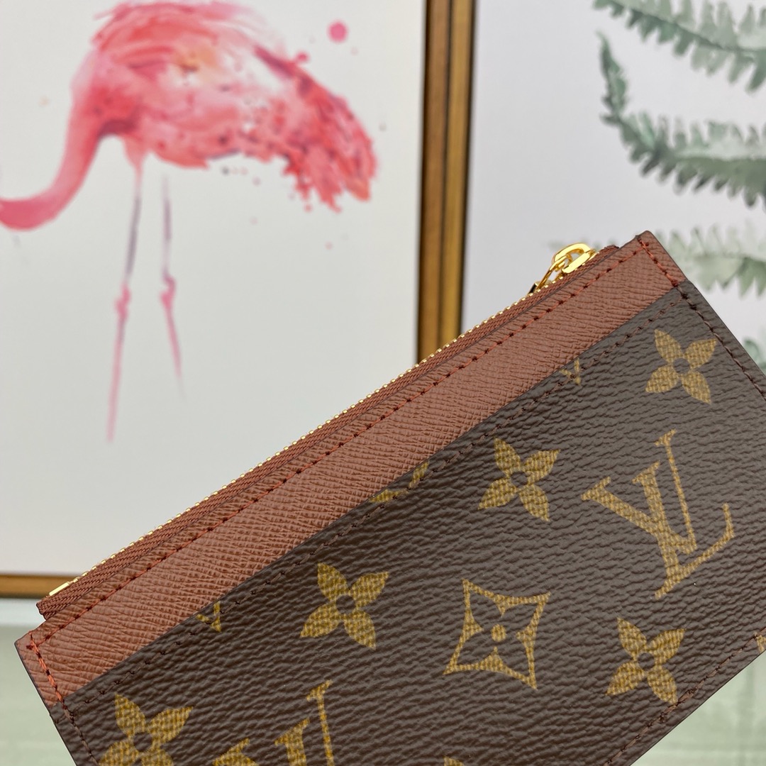 最高級ルイヴィトンスーパーコピー ルイヴィトンカードケースコピー コインカード・ホルダー ダークブラウン M82911 モノグラム・キャンバス シルバー金具 - 画像 (6)