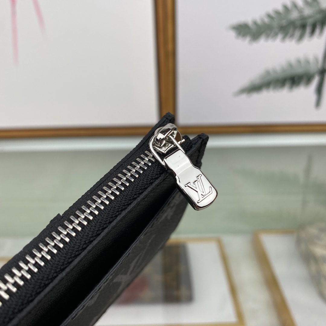 最高級ルイヴィトンスーパーコピー ルイヴィトンカードケースコピー コインカード・ホルダー ブラック M30271 タイガ・レザー シルバー金具 - 画像 (4)