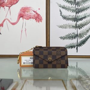 最高級ルイヴィトンスーパーコピー ルイヴィトンカードケースコピー カードケース ポルト カルト・レクト ヴェルソ ダミエ N69431 ダミエ・エベヌ キャンバス ゴールド金具