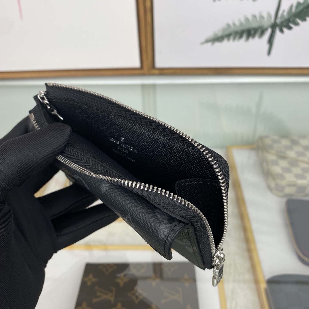最高級ルイヴィトンスーパーコピー ルイヴィトンカードケースコピー カードケース ポルト カルト・レクト ヴェルソ ブラック M69431 モノグラム・エクリプス キャンバス シルバー金具 - 画像 (3)