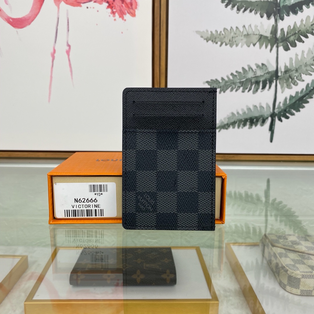 最高級ルイヴィトンスーパーコピー ルイヴィトンカードケースコピー カードケース ネオ・ポルト カルト ブラック N62666 ダミエ・グラフィット キャンバス