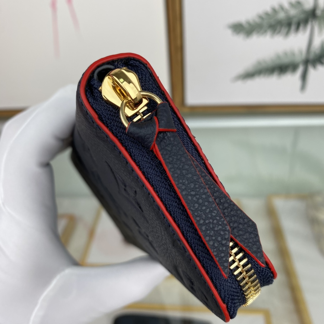 最高級ルイヴィトンスーパーコピー ルイヴィトン財布コピー ポルトフォイユ・クレマンス マリーヌルージュ M69415 モノグラム・アンプラント レザー ゴールド金具 - 画像 (6)