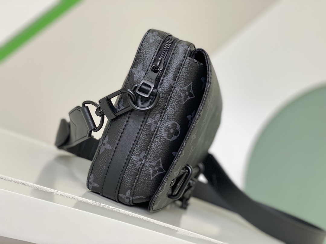 最高級ルイヴィトンスーパーコピー ルイヴィトンバッグコピー スティーマー・メッセンジャー ブラック M45585 モノグラム・エクリプス キャンバス ブラック金具 - 画像 (9)