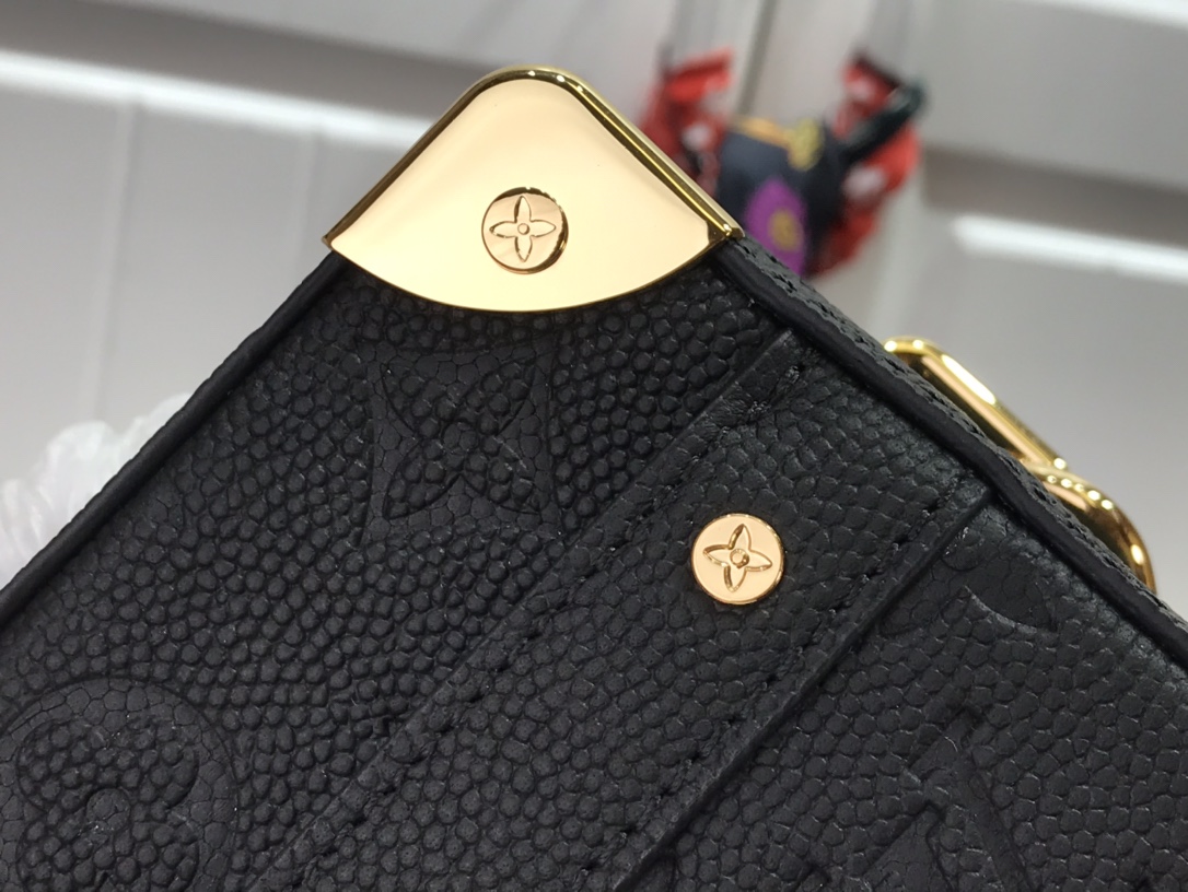 最高級ルイヴィトンスーパーコピー ルイヴィトンバッグコピー クラッチ・ボックス ブラック m57971 モノグラム・アンプラント レザー ゴールド金具 - 画像 (6)