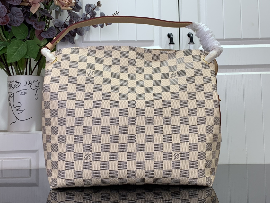 最高級ルイヴィトンスーパーコピー ルイヴィトンバッグコピー GRACEFUL ダミエアズール N42249 ダミエ・アズール キャンバス ゴールド金具 - 画像 (8)