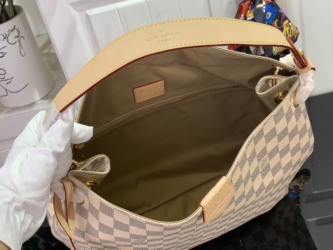 最高級ルイヴィトンスーパーコピー ルイヴィトンバッグコピー GRACEFUL ダミエアズール N42249 ダミエ・アズール キャンバス ゴールド金具 - 画像 (3)