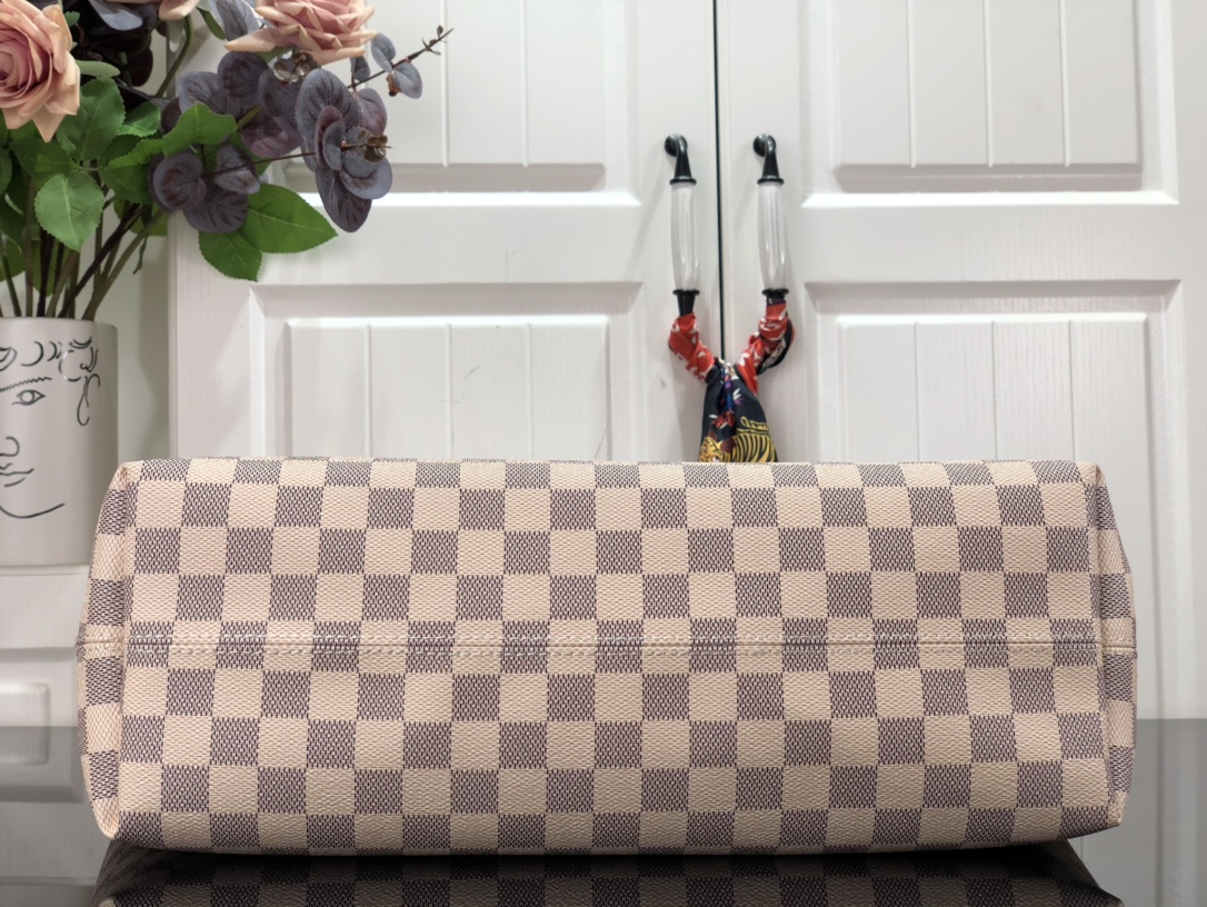 最高級ルイヴィトンスーパーコピー ルイヴィトンバッグコピー GRACEFUL ローズバレリーヌ(ピンク) M42233 ダミエ・アズール キャンバス ゴールド金具 - 画像 (7)