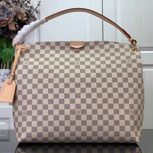 最高級ルイヴィトンスーパーコピー ルイヴィトンバッグコピー GRACEFUL ローズバレリーヌ(ピンク) M42233 ダミエ・アズール キャンバス ゴールド金具