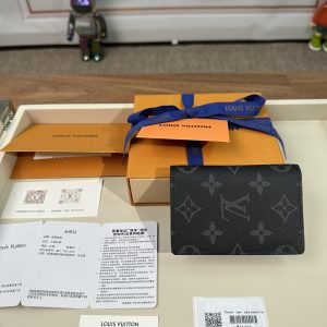 最高級ルイヴィトンスーパーコピー ルイヴィトンカードケースコピー カードケース オーガナイザー・ドゥ ポッシュ ブラック M61696 モノグラム・エクリプス キャンバス