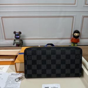 最高級ルイヴィトンスーパーコピー ルイヴィトン財布コピー ジッピー・ウォレット ブラック N41662 ダミエ・グラフィット キャンバス シルバー金具
