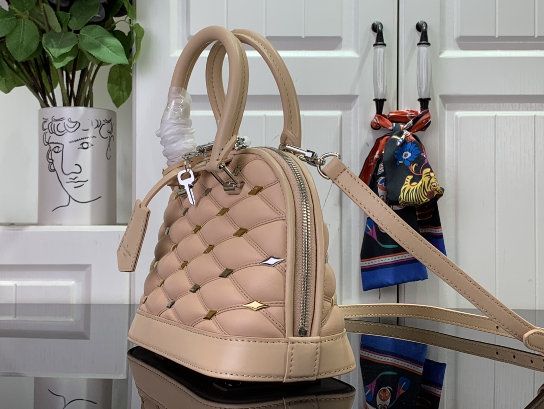 最高級ルイヴィトンスーパーコピー ルイヴィトンバッグコピー アルマ BB ベージュ M24153 ラムレザー シルバー金具 - 画像 (9)