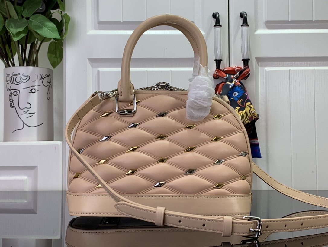 最高級ルイヴィトンスーパーコピー ルイヴィトンバッグコピー アルマ BB ベージュ M24153 ラムレザー シルバー金具 - 画像 (8)