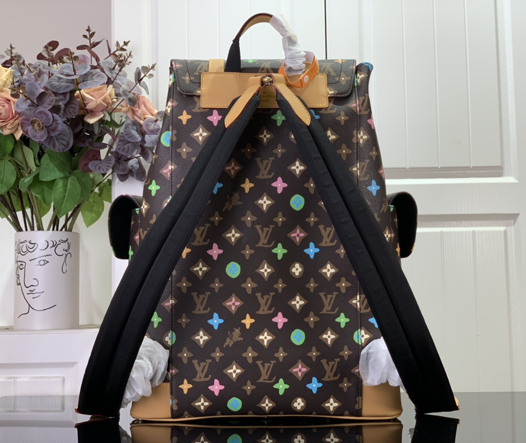 最高級ルイヴィトンスーパーコピー ルイヴィトンバッグコピー クリストファー MM チョコレート M25240 モノグラム・クラギー キャンバス ゴールド金具 - 画像 (8)