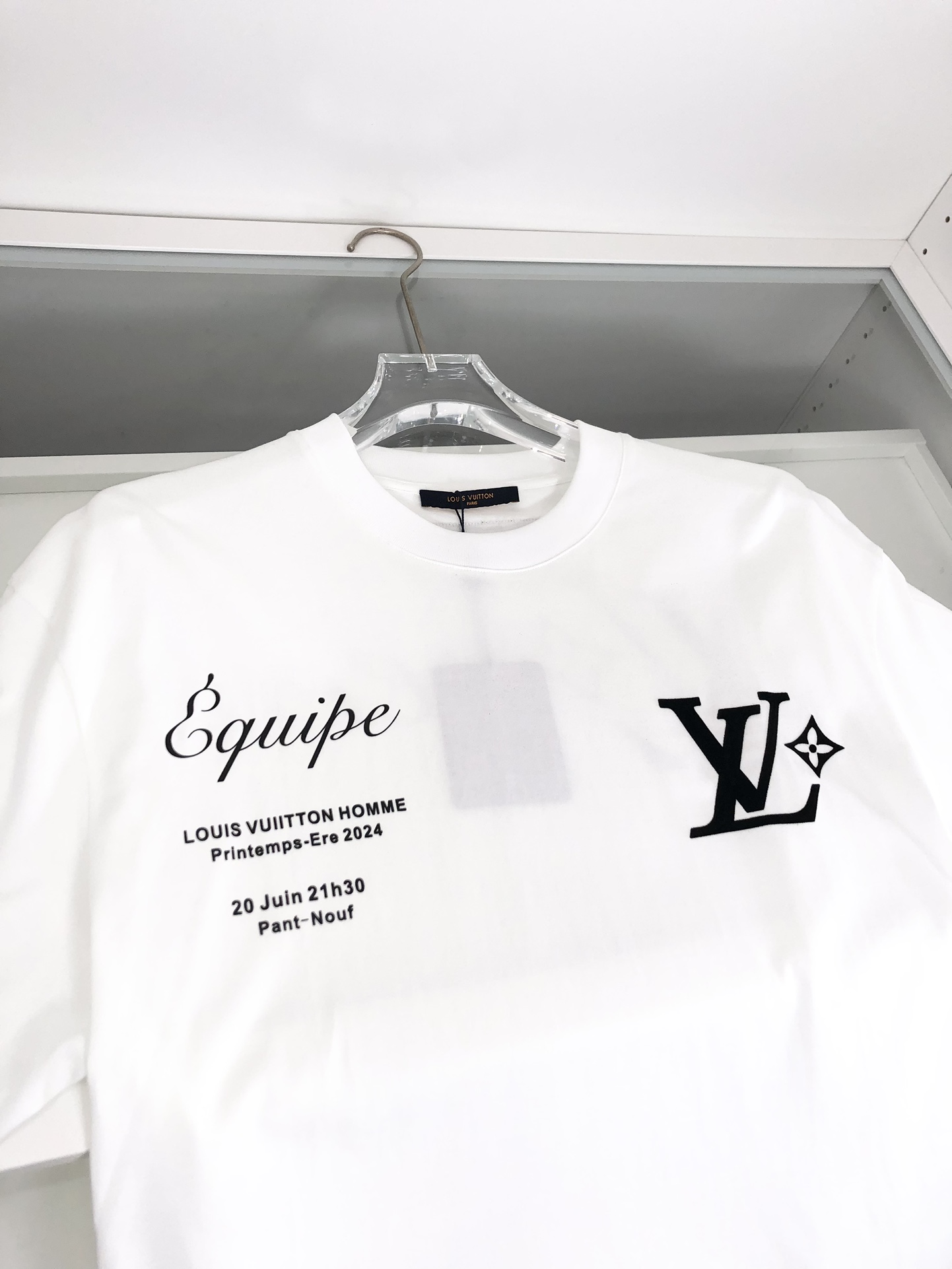 最高級ルイヴィトンスーパーコピー服 ルイヴィトンTシャツコピー チェーンディテールTシャツ ホワイト 202405016 コットン 100% - 画像 (8)
