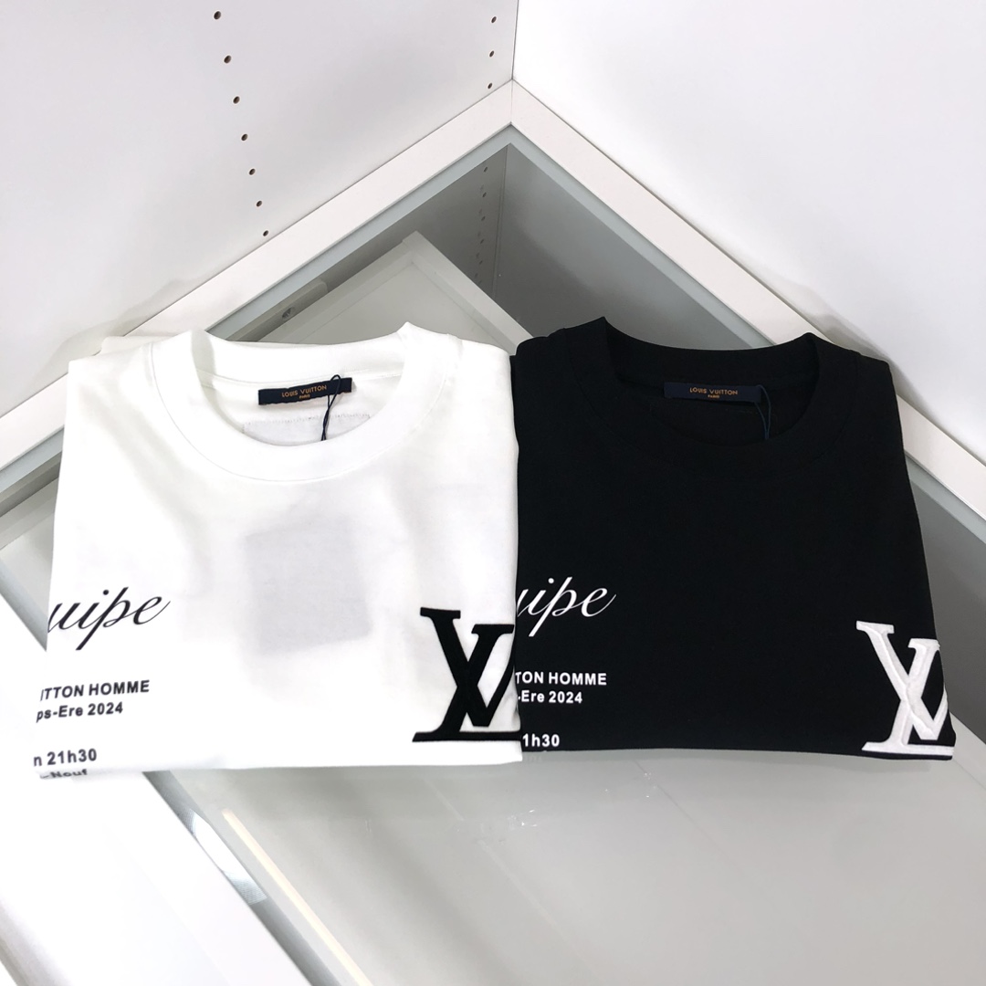 最高級ルイヴィトンスーパーコピー服 ルイヴィトンTシャツコピー チェーンディテールTシャツ ホワイト 202405016 コットン 100% - 画像 (2)