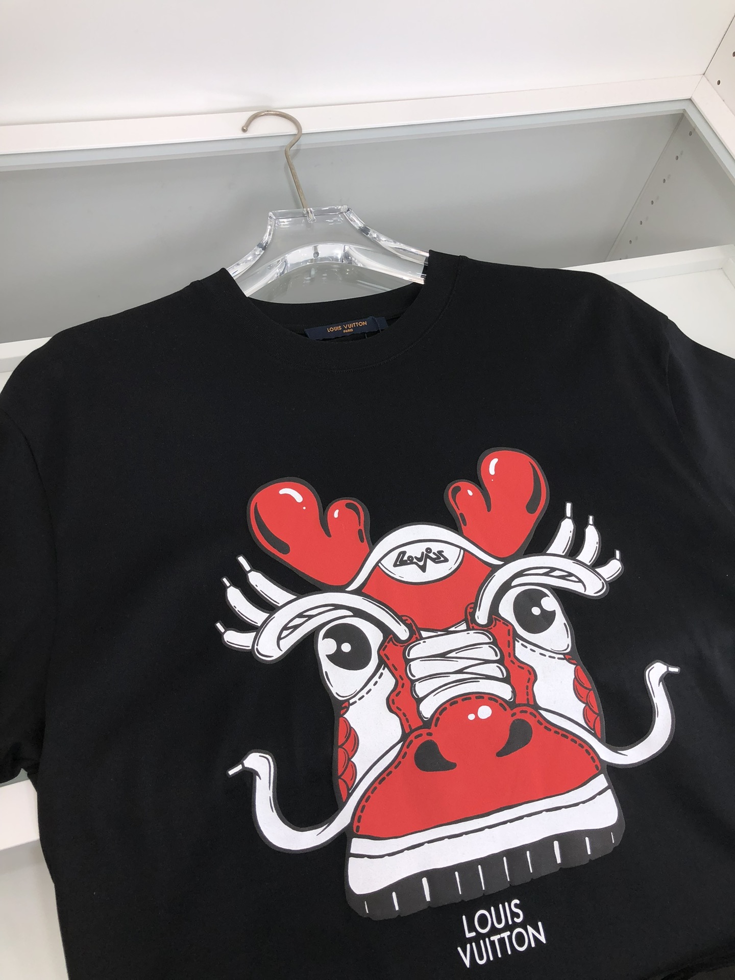 最高級ルイヴィトンスーパーコピー服 ルイヴィトンTシャツコピー ショートスリーブコットンTシャツ ブラック 202405025 コットン 100% - 画像 (8)