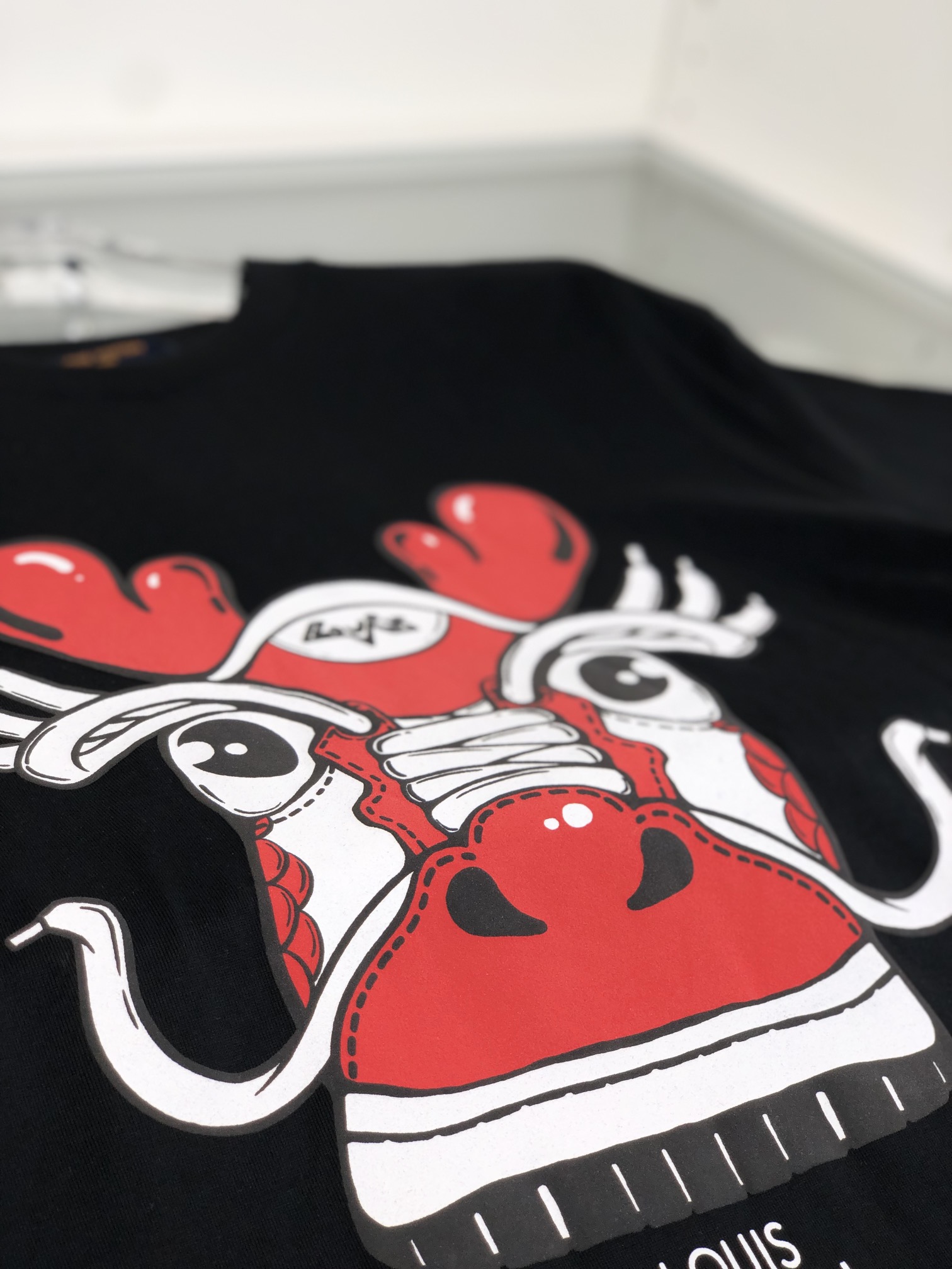 最高級ルイヴィトンスーパーコピー服 ルイヴィトンTシャツコピー ショートスリーブコットンTシャツ ブラック 202405025 コットン 100% - 画像 (6)