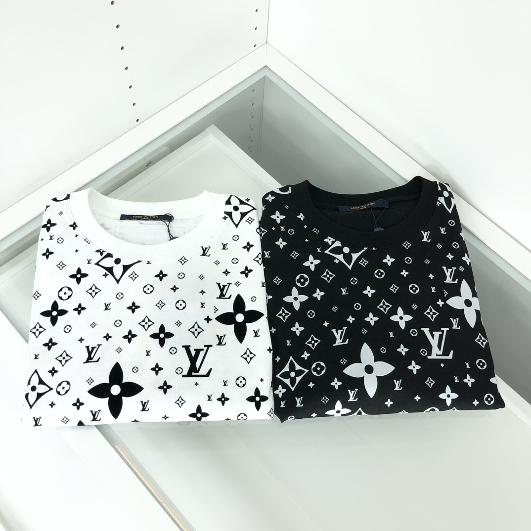 最高級ルイヴィトンスーパーコピー服 ルイヴィトンTシャツコピー フローラルモノグラムTシャツ ホワイト 202405032 コットン 100% - 画像 (2)