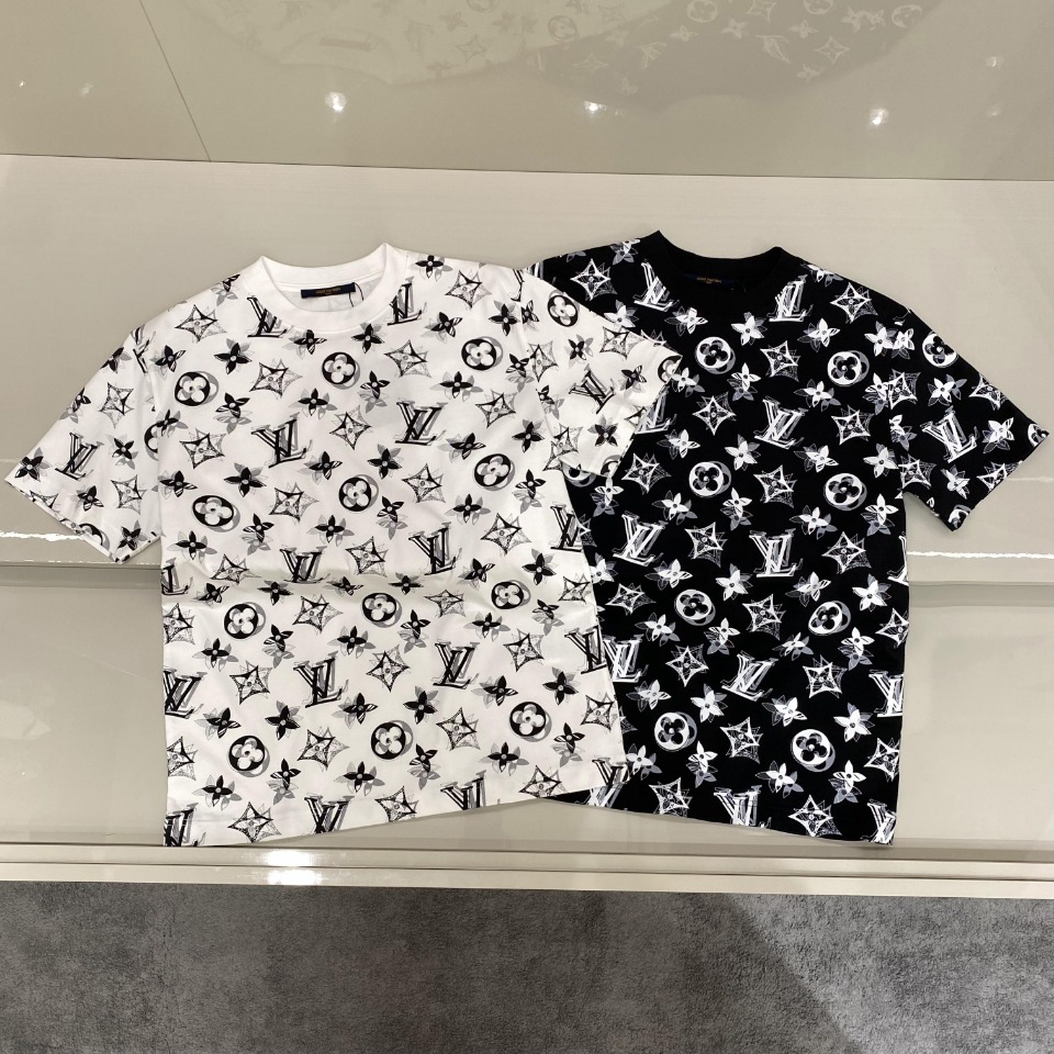 最高級ルイヴィトンスーパーコピー服 ルイヴィトンTシャツコピー フローラルモノグラムTシャツ ホワイト ブラック 202405043 コットン 100% - 画像 (8)