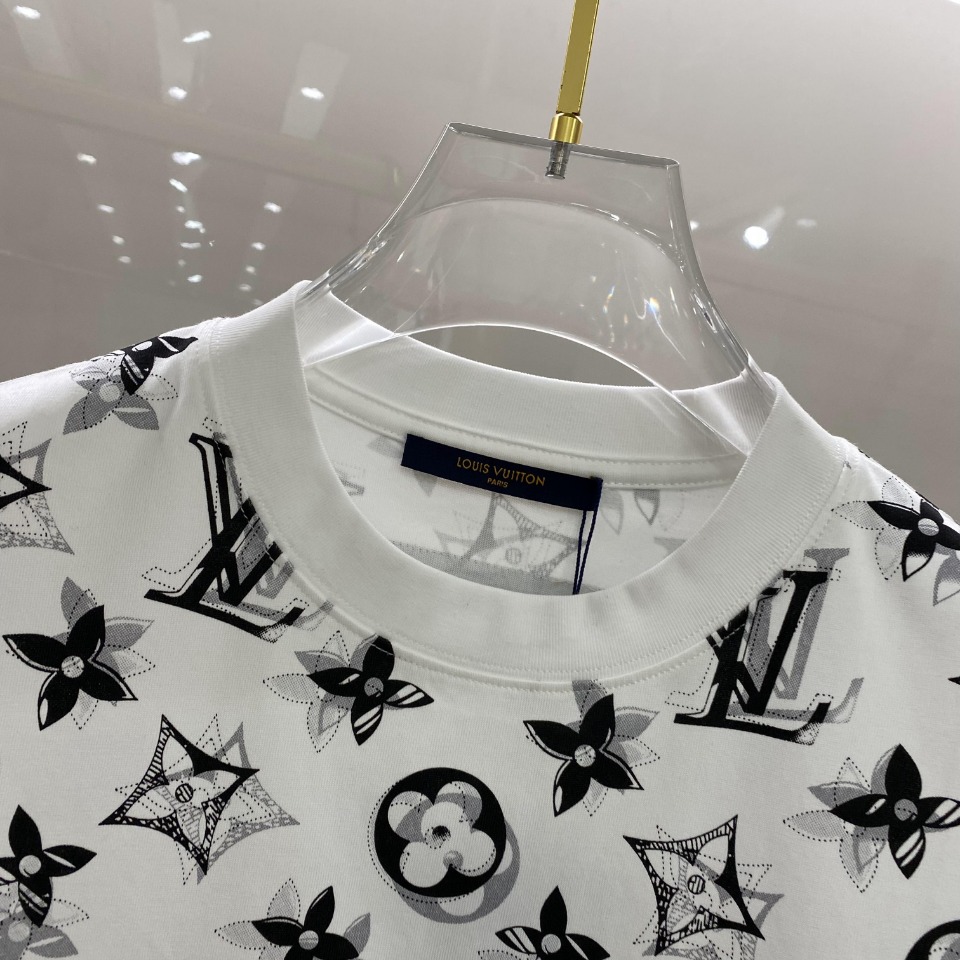 最高級ルイヴィトンスーパーコピー服 ルイヴィトンTシャツコピー フローラルモノグラムTシャツ ホワイト 202405044 コットン 100% - 画像 (5)