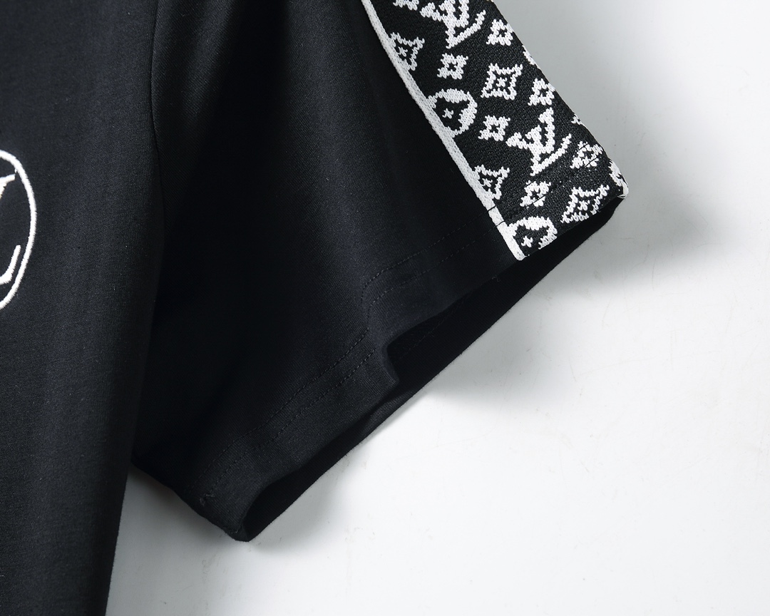 最高級ルイヴィトンスーパーコピー服 ルイヴィトンハーフパンツコピー セットアップ 2点セット クラシックTシャツ ハーフパンツ ブラック ホワイト 202405051 コットン 100% - 画像 (3)