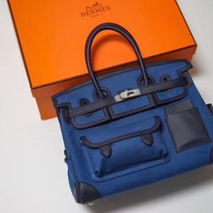 バーキン35 ブルーエジェ×ネイビー