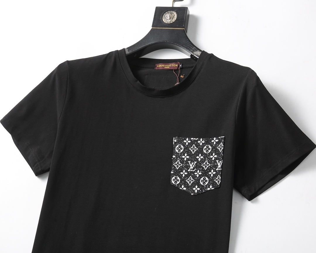 最高級ルイヴィトンスーパーコピー服 ルイヴィトンハーフパンツコピー セットアップ 2点セット ピケコットンTシャツ ハーフパンツ ブラック ホワイト 202405052 コットン 100% - 画像 (5)