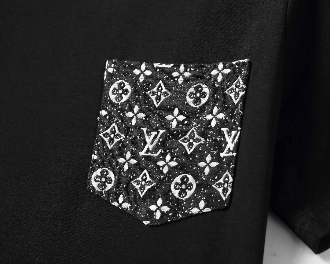 最高級ルイヴィトンスーパーコピー服 ルイヴィトンハーフパンツコピー セットアップ 2点セット ピケコットンTシャツ ハーフパンツ ブラック ホワイト 202405052 コットン 100% - 画像 (3)