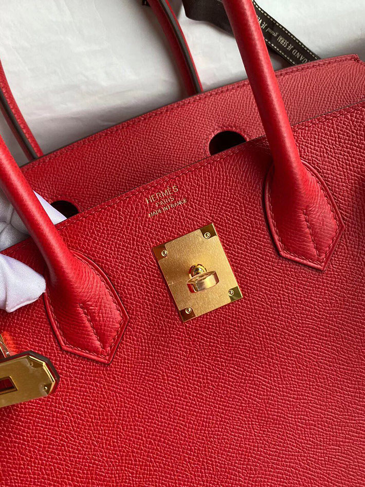 最高級HERMESスーパーコピー エルメスバーキン30コピー バーキン30 ルージュカザック ヴォーエプソン ゴールド金具 新品 2024W1058 - 画像 (4)