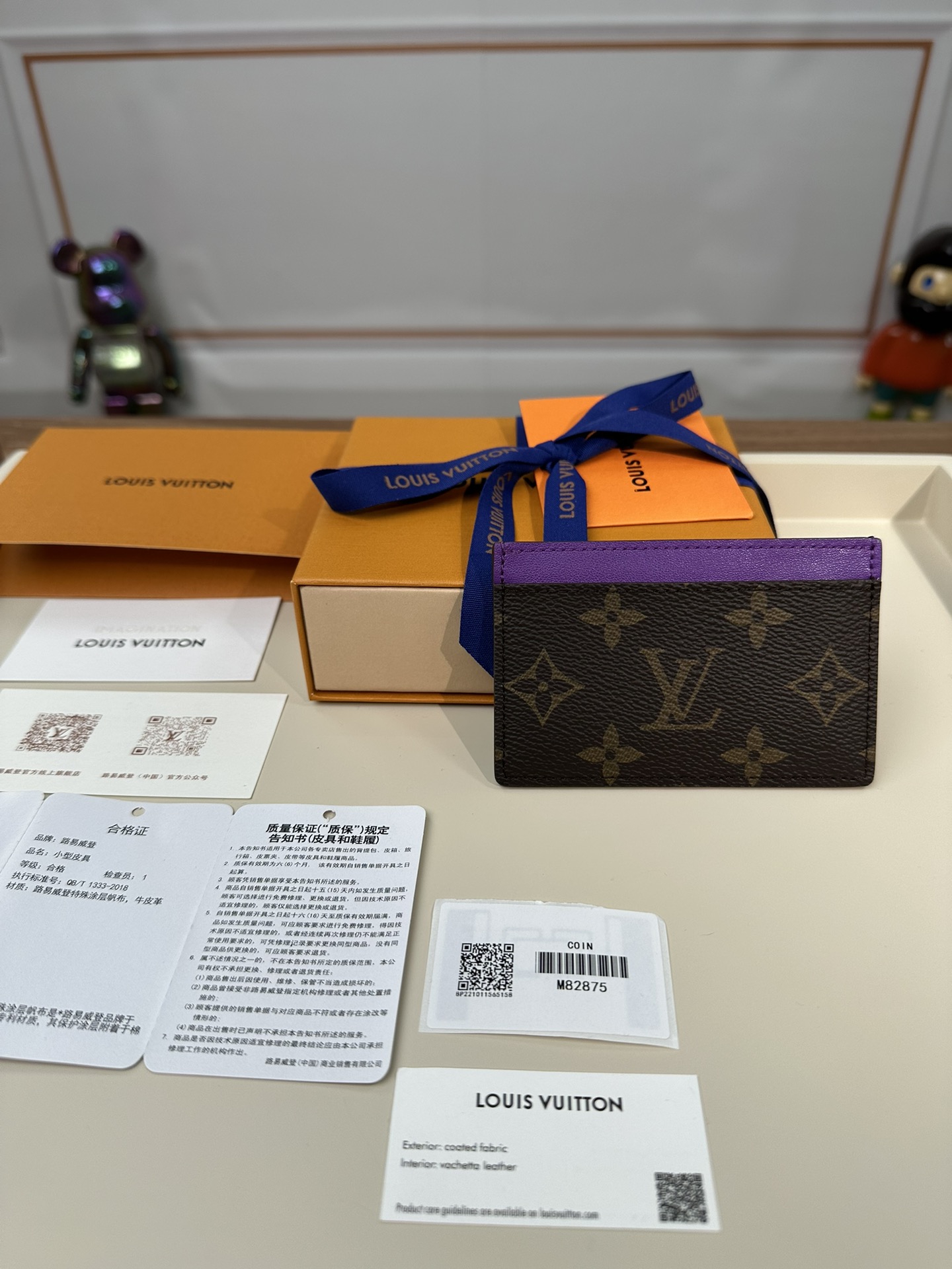 最高級ルイヴィトンスーパーコピー ルイヴィトンカードケースコピー ポルト カルト・サーンプル VIOLET FONCE M82875 モノグラム・マカサー キャンバス - 画像 (9)