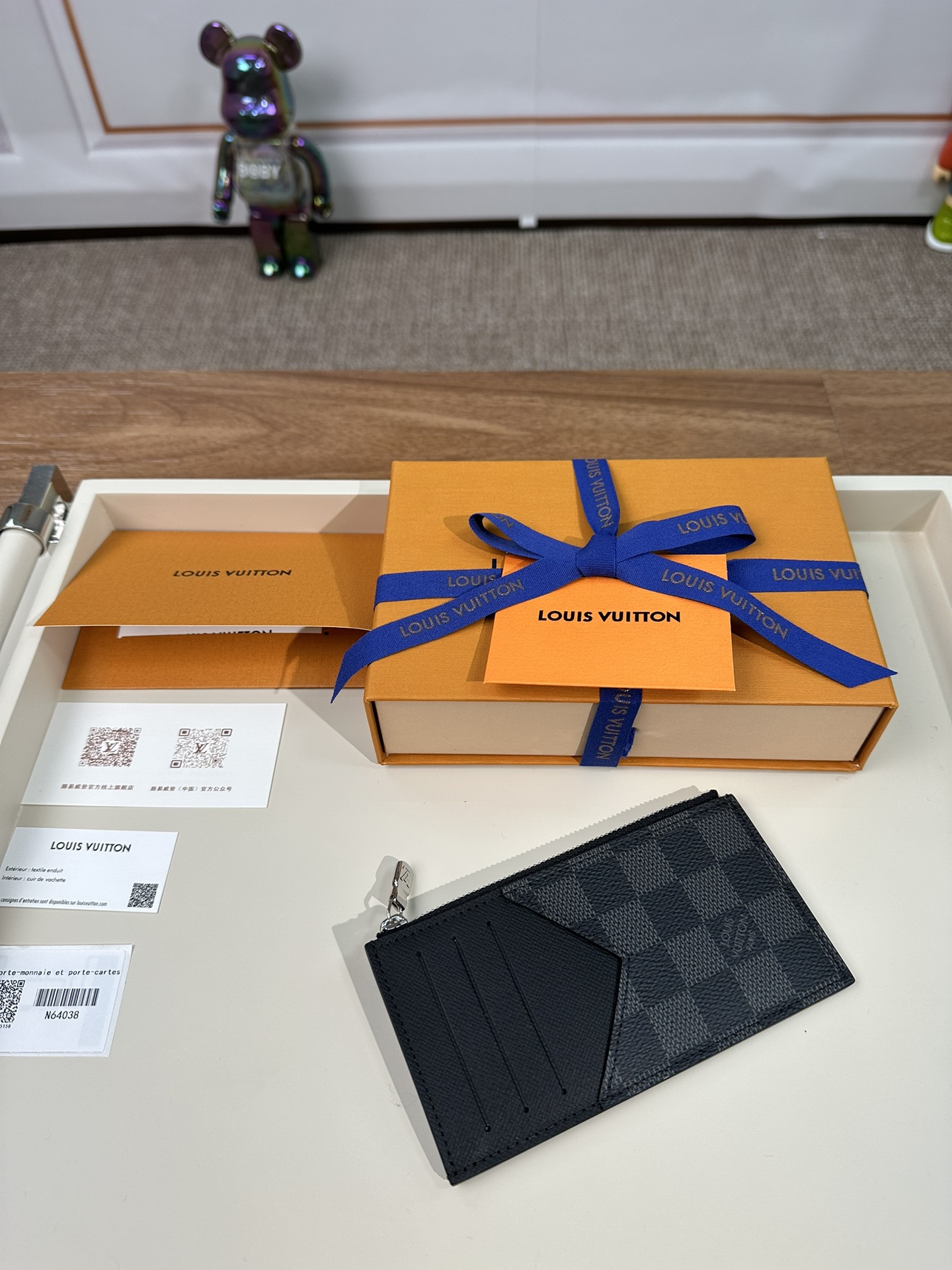 最高級ルイヴィトンスーパーコピー ルイヴィトンカードケースコピー コインカード・ホルダー ブラック N64038 ダミエ・グラフィット キャンバス - 画像 (9)