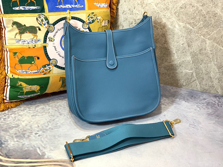 最高級HERMESスーパーコピー エルメスエヴリン29/PMコピー エヴリン3 29/PM ブルージーン トリヨン ゴールド金具 新品 2024W1079 - 画像 (7)