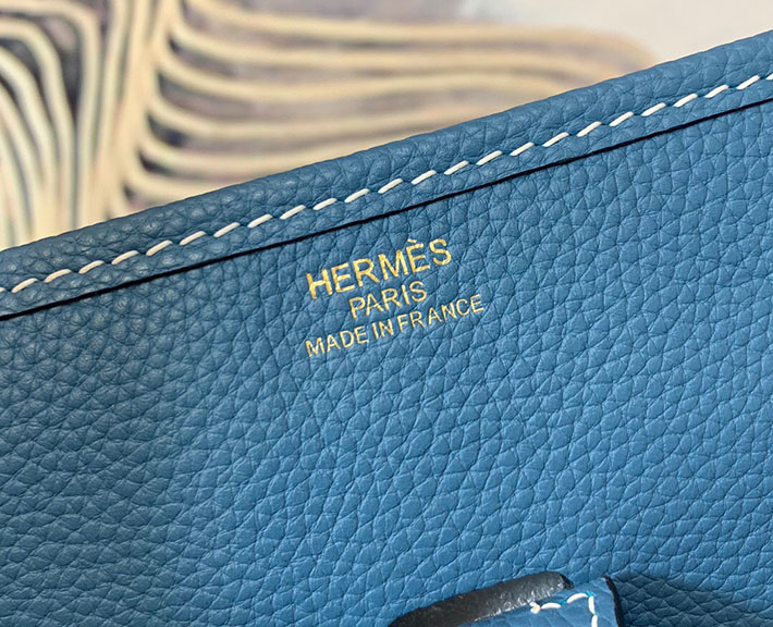最高級HERMESスーパーコピー エルメスエヴリン29/PMコピー エヴリン3 29/PM ブルージーン トリヨン ゴールド金具 新品 2024W1079 - 画像 (5)