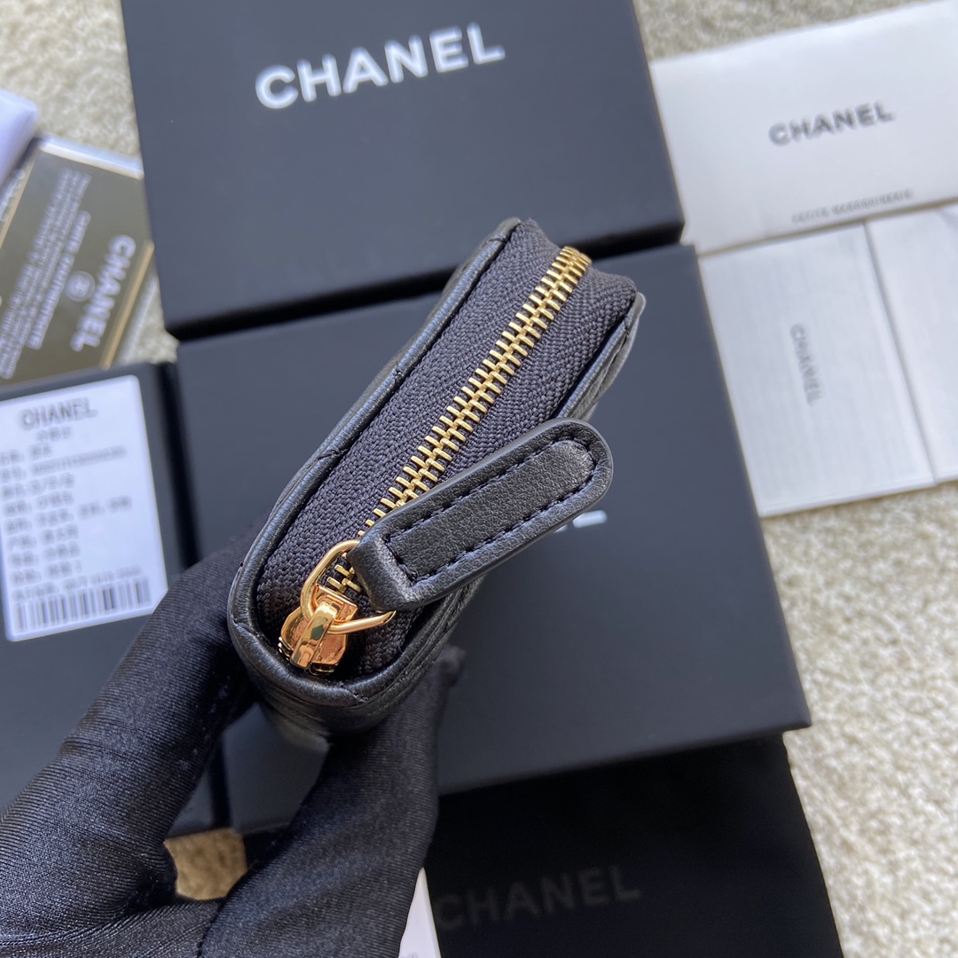 最高級シャネルスーパーコピー シャネル財布コピー 財布・コインケース ブラック A69271 ラムスキン ゴールド金具 - 画像 (8)