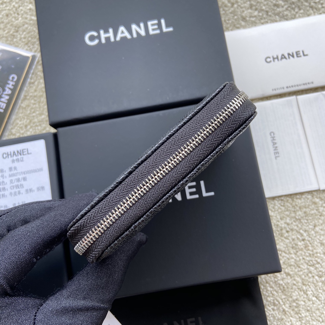 最高級シャネルスーパーコピー シャネル財布コピー 財布・コインケース ブラック A69271 キャビアスキン シルバー金具 - 画像 (9)