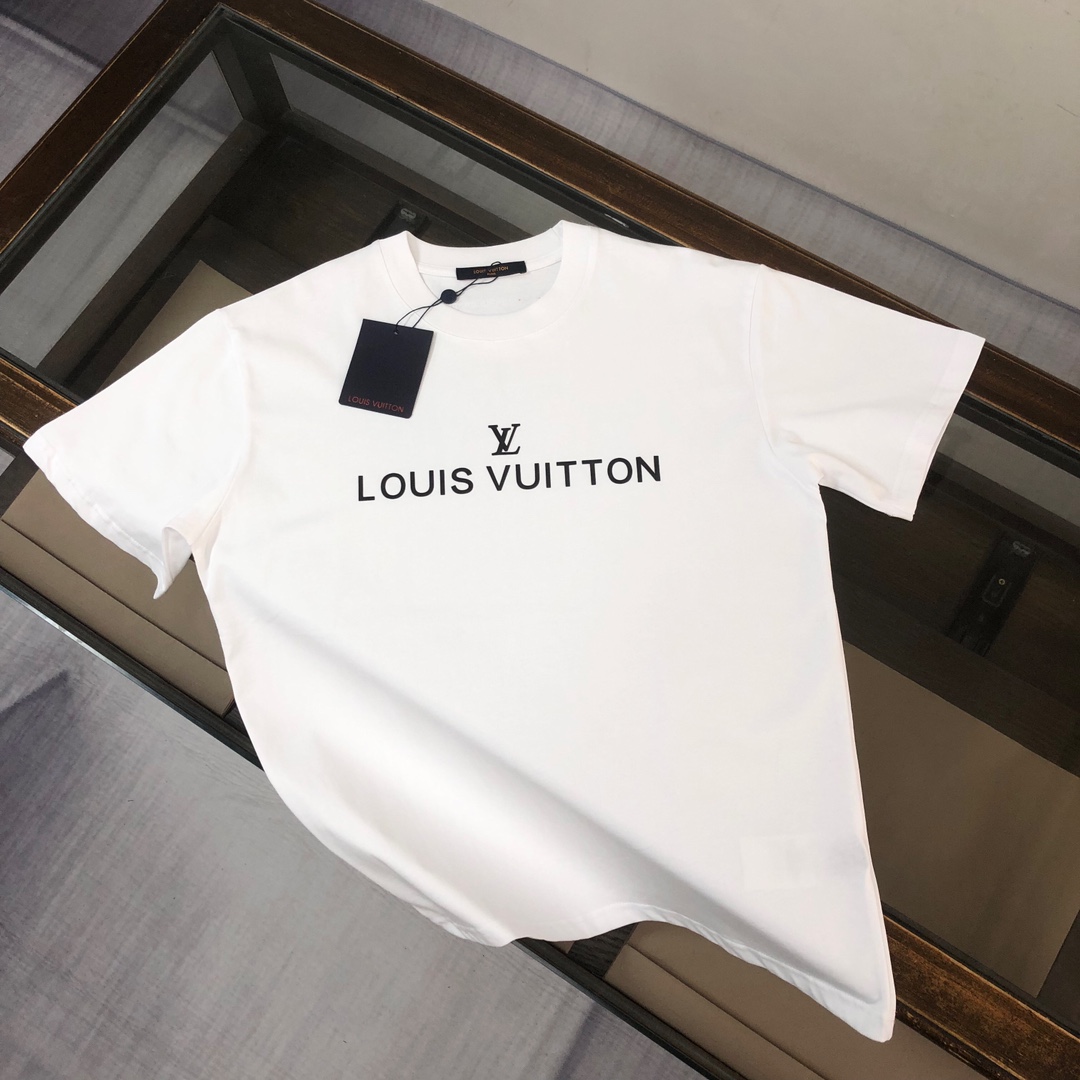 最高級ルイヴィトンスーパーコピー服 ルイヴィトンTシャツコピー ショートスリーブコットンクルーネック コットン100% ブラック ホワイト 202405099 - 画像 (17)