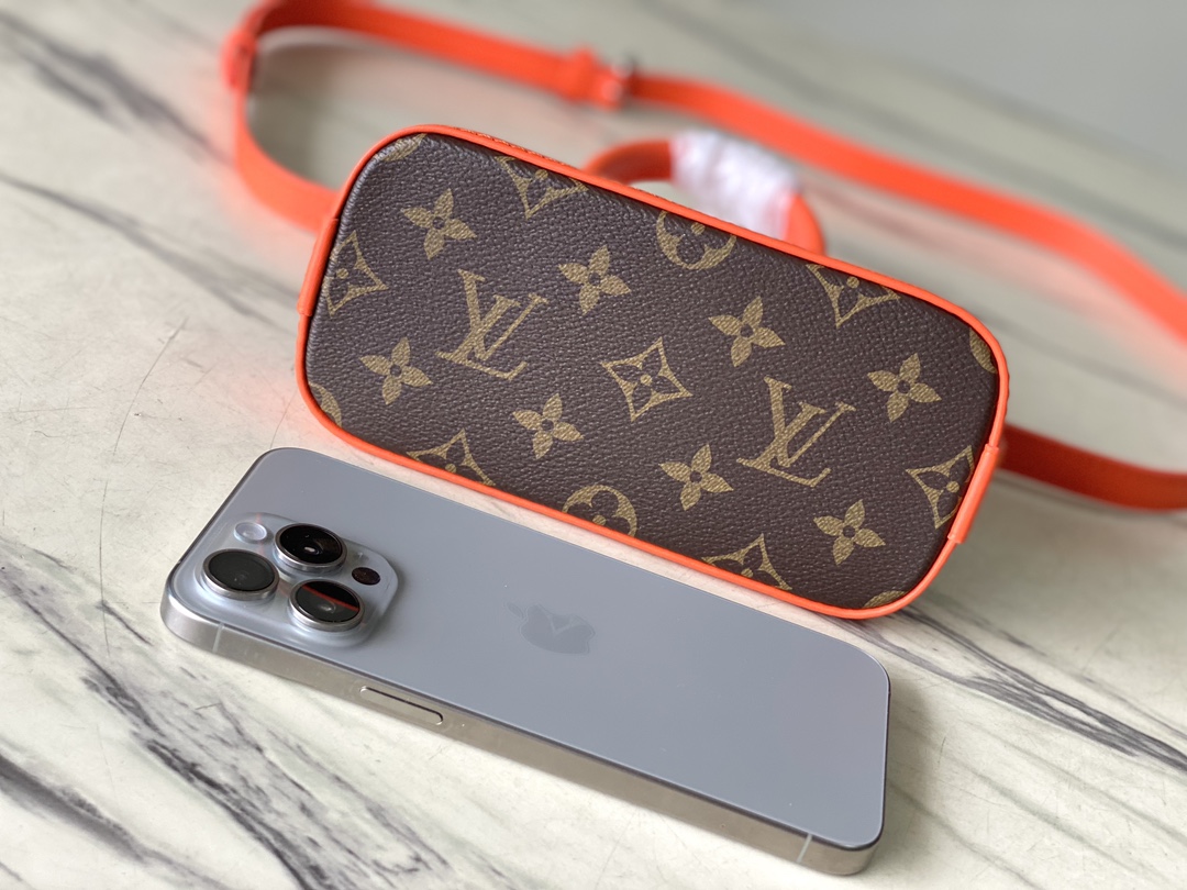 最高級ルイヴィトンスーパーコピー ルイヴィトン クロスボディバッグ コピー ナノ・アルマ オランジュ M82717 モノグラム・キャンバス シルバー金具 - 画像 (7)
