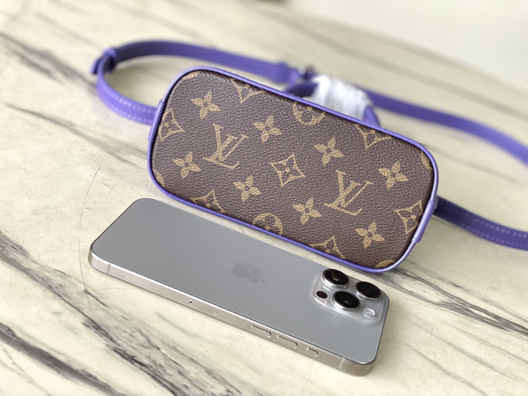 最高級ルイヴィトンスーパーコピー ルイヴィトン クロスボディバッグ コピー ナノ・アルマ VIOLET FONCE M82717 モノグラム・キャンバス シルバー金具 - 画像 (7)