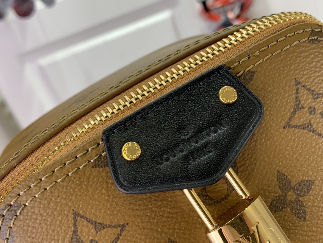 最高級ルイヴィトンスーパーコピー ルイヴィトン モノグラムバッグ コピー ジャストインケース ブラウン M47162 モノグラム・リバース キャンバス ゴールド金具 - 画像 (5)