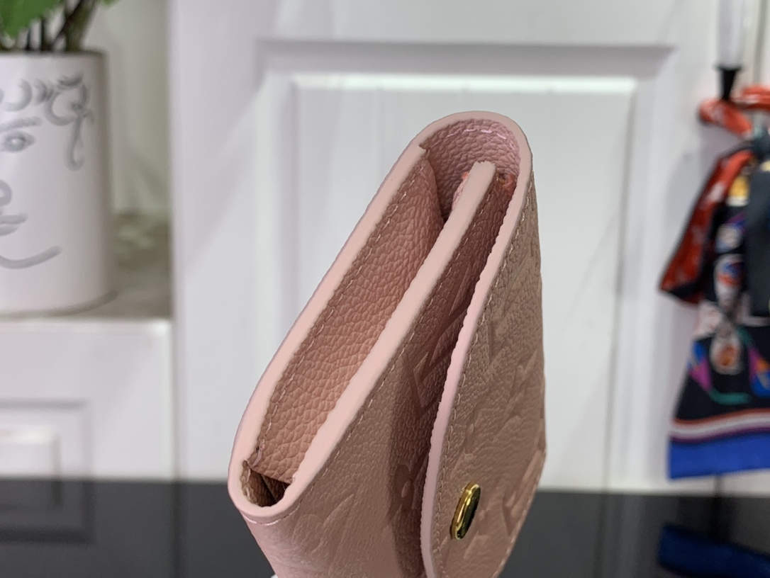 最高級ルイヴィトンスーパーコピー ルイヴィトン財布コピー ポルトモネ・ロザリ ローズバレリーヌ M41939 モノグラム・アンプラント レザー ゴールド金具 - 画像 (6)