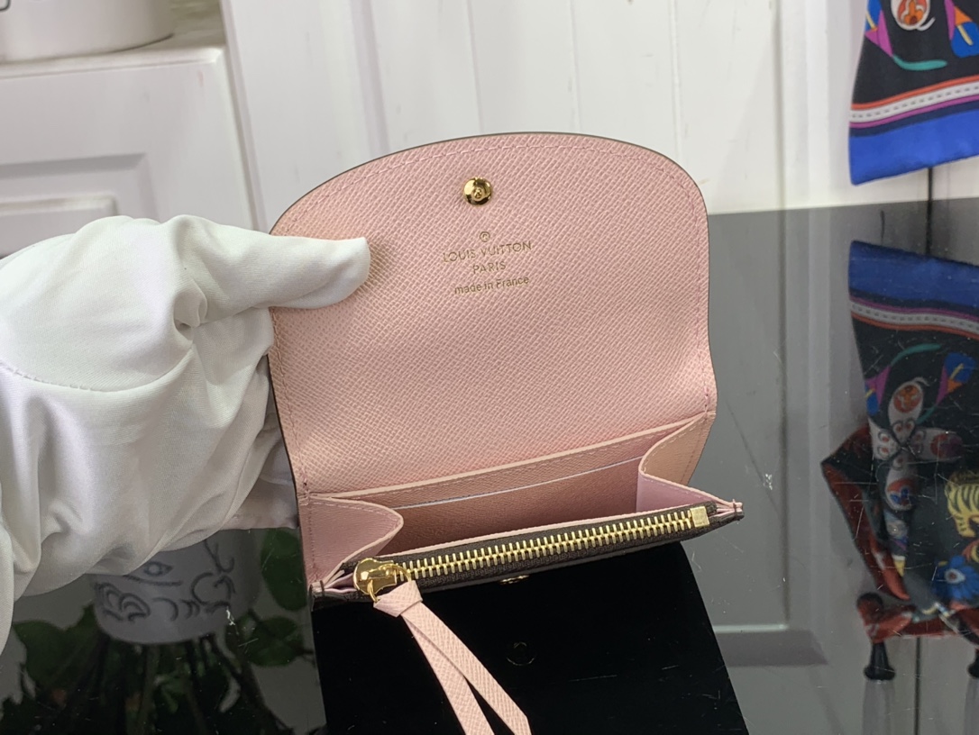 最高級ルイヴィトンスーパーコピー ルイヴィトン財布コピー ポルトモネ・ロザリ オパール ピンク M83600 モノグラム・キャンバス ゴールド金具 - 画像 (2)