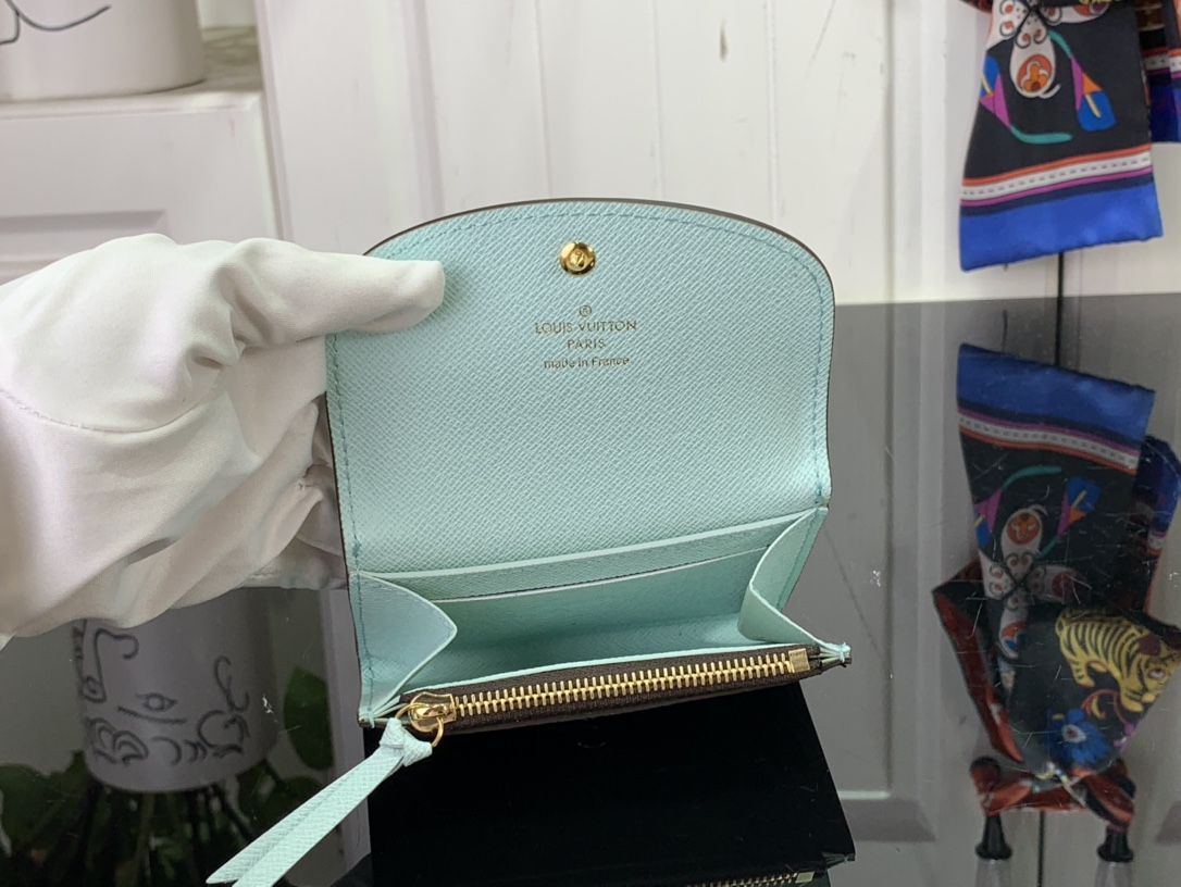 最高級ルイヴィトンスーパーコピー ルイヴィトン財布コピー ポルトモネ・ロザリ スプリング グリーン M83582 モノグラム・キャンバス ゴールド金具 - 画像 (3)